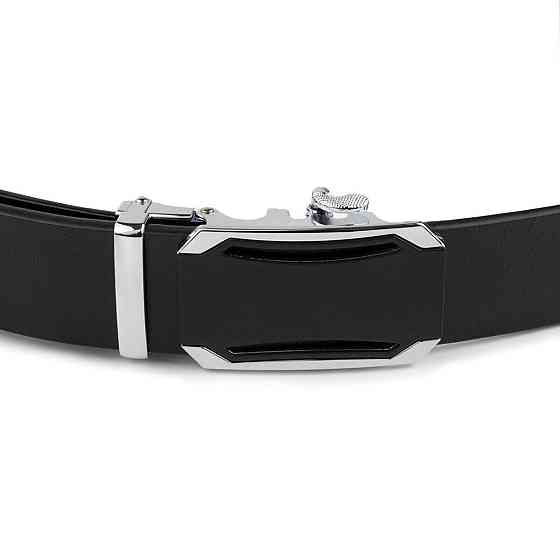 Ремінь чоловічий з чорною вставкою на пряжці Чорний (Vintage) Київ