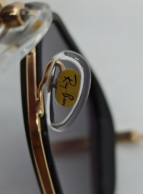 Брендовые очки унисекс серо фиолетовый градиент в золотом металле. Киев - изображение 3