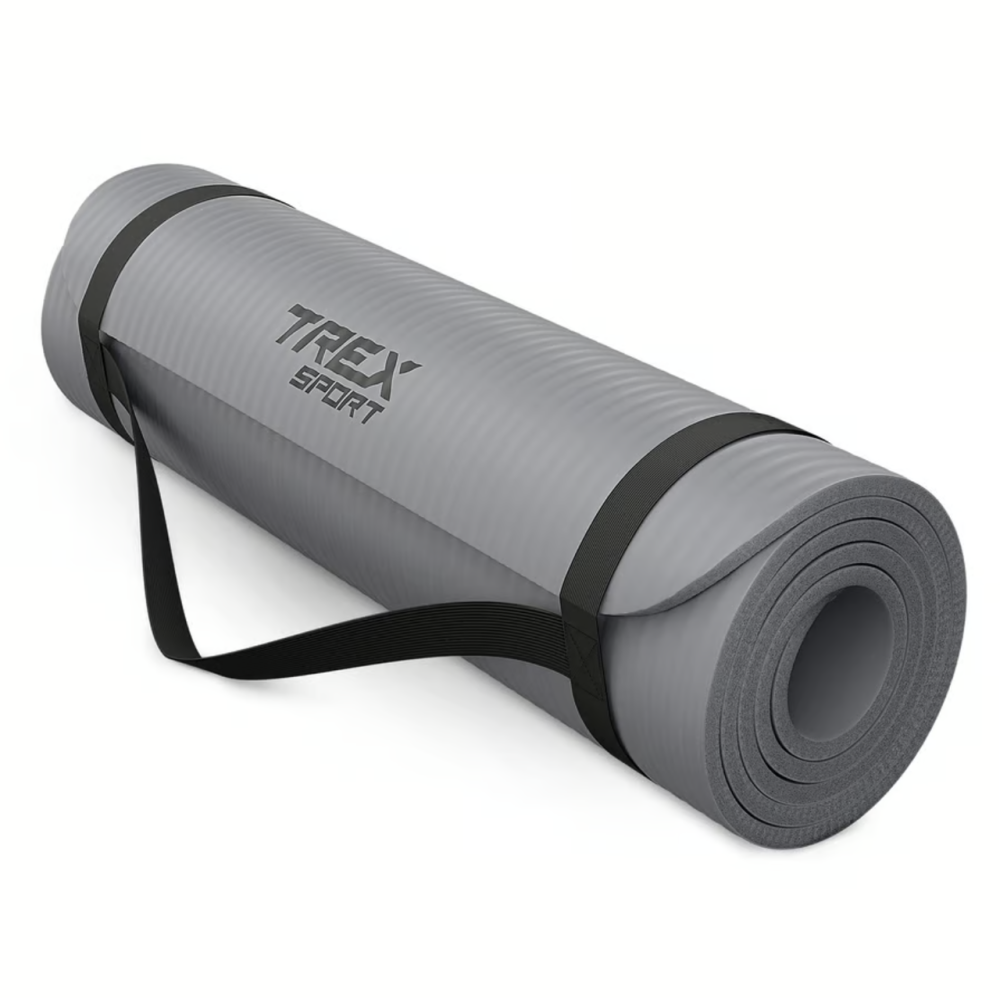 Коврик для йоги Trex Sport TX-018NGM NBR 1см 180х60 сірий Київ - фото 1