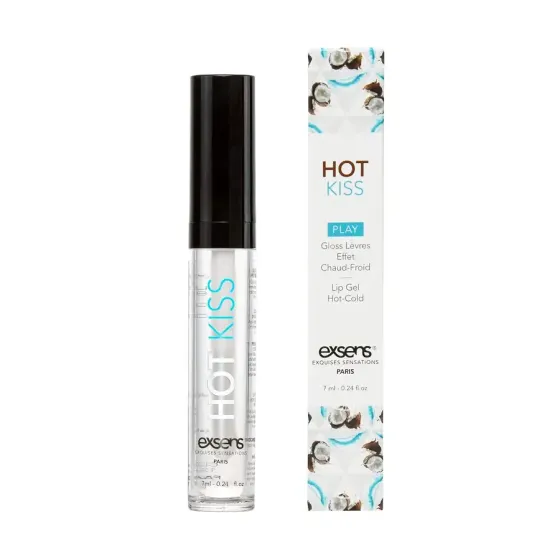 Стимулювальний блиск для губ EXSENS Coconut Hot Kiss 7 мл, зігріває та охолоджує Львов