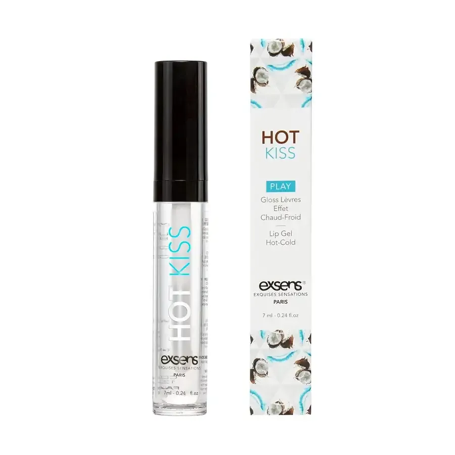 Стимулювальний блиск для губ EXSENS Coconut Hot Kiss 7 мл, зігріває та охолоджує Львів - фото 1