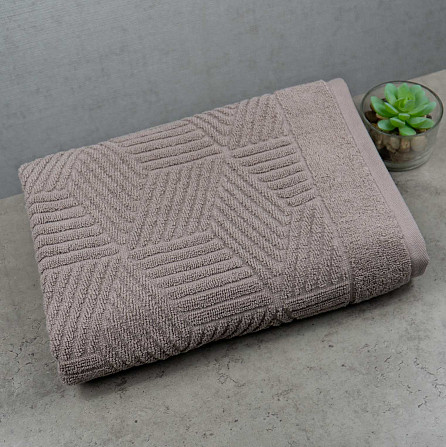 Махровий рушник для обличчя та рук Уельс GM Textile 50х90см 500г/м2 (Шоколад) Суми - фото 1