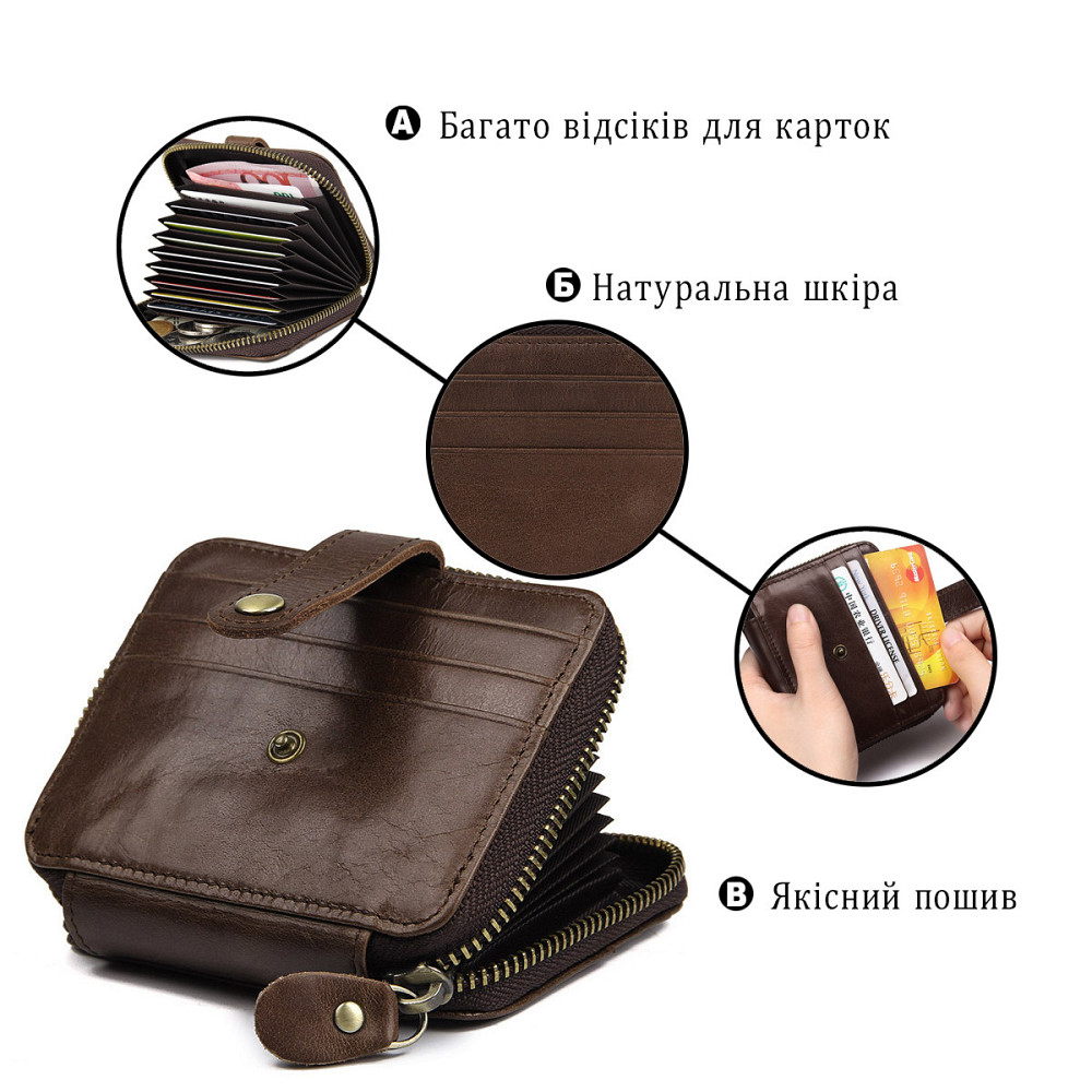 Визитница Коричневая (Vintage) Киев - изображение 8