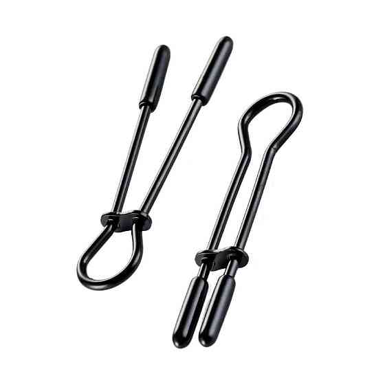 Зажимы для сосков Guilty Pleasure Tassel Tease Clamps, черно-золотые Sex Aura Киев