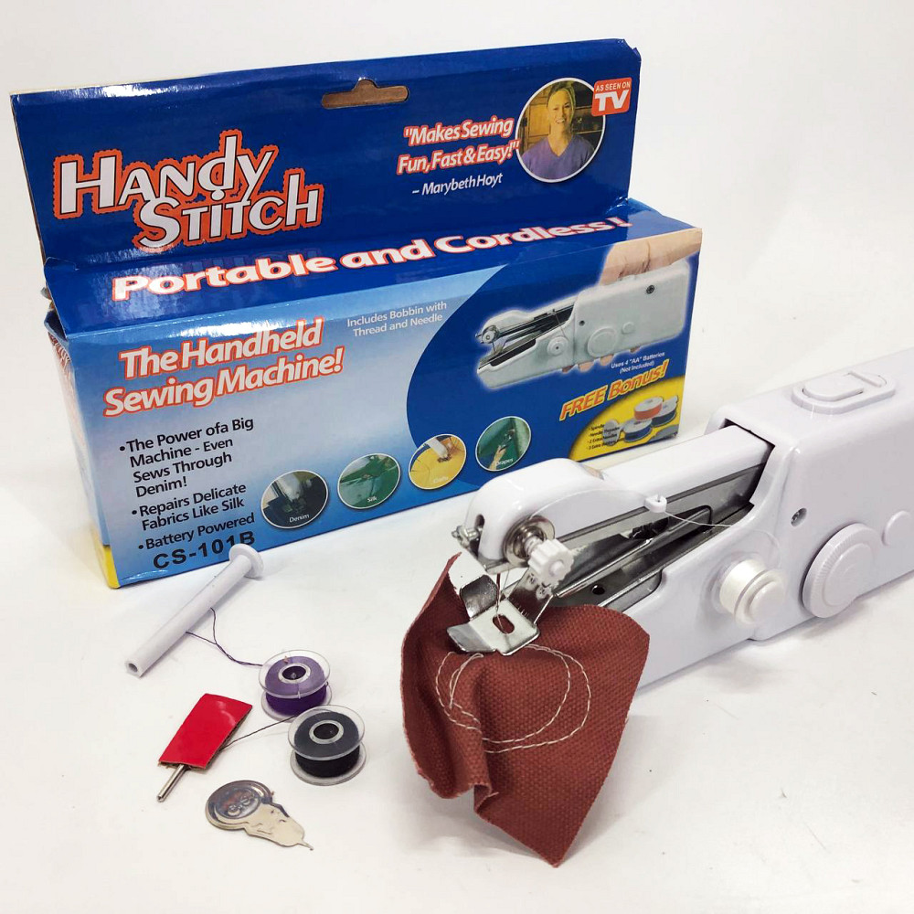 Портативна маленька міні-ручна швейна машина HANDY SWITCH CS-101B, Зручна ручна швейна машинка XM-11 Львів - фото 13
