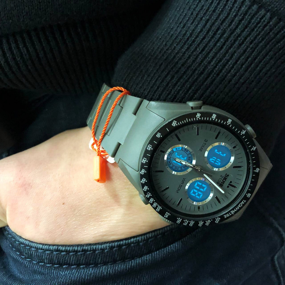 Годинники чоловічі спортивні SKMEI 2109GY, Годинники спортивні скмей, Армійський NJ-788 годинник мілітарі Київ - фото 10