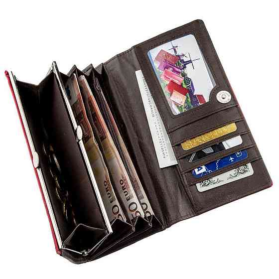 Кошелек женский из гладкой экокожи KIVI 19059 Розовый Киев