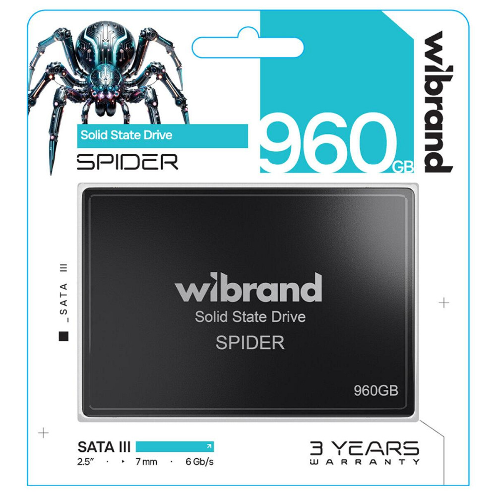 SSD диск накопичувач Wibrand Spider 960GB 2.5" 7mm SATAIII Standard WI2.5SSD диск накопичувач / SP960GBST Одеса - фото 2