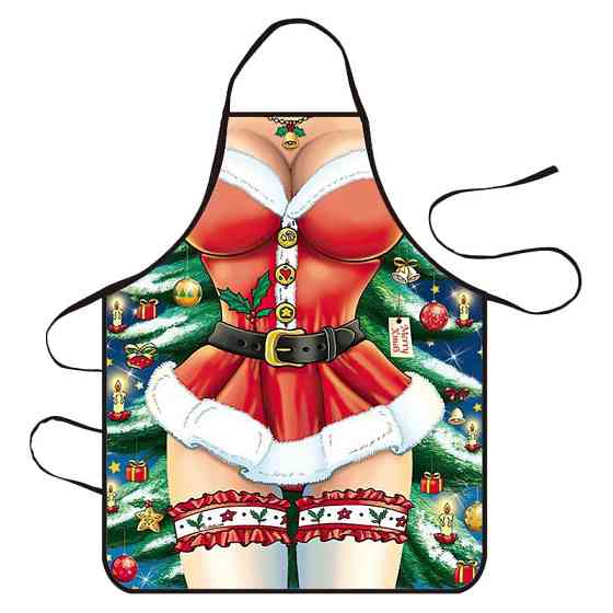 Фартух новорічний з приколом Снігурочка 73 на 57 см різнобарвний Київ
