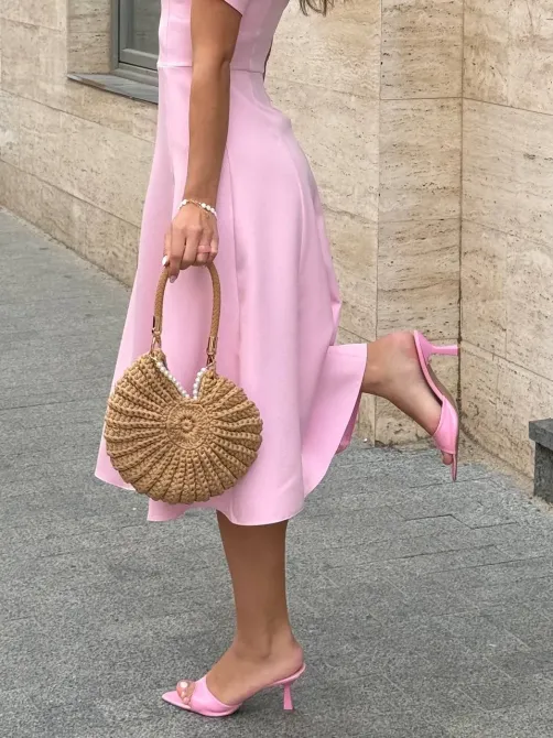 Стильне жіноче плаття з відрізною талією та спідницею сонце-кльош. Одеса - фото 19