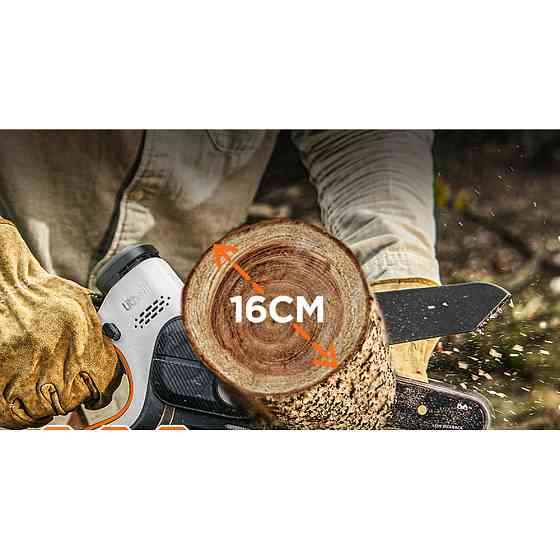 Акумуляторна міні-пила безщіткова, живлення від павербанку (УМБ Litheli Power Bank 10000 mAh, 45 W, 2А в комплекті) Киев