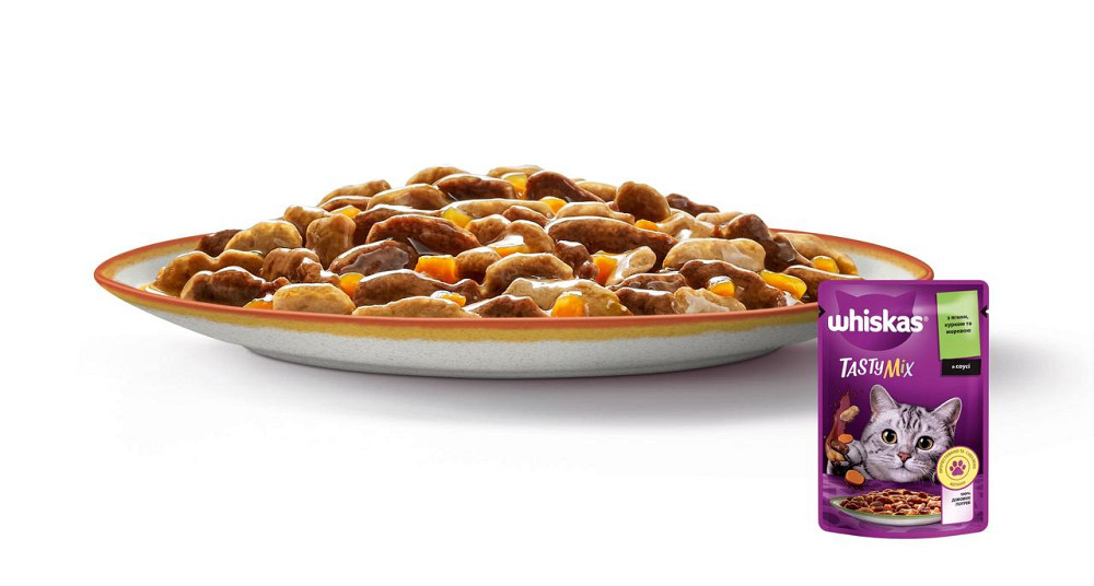 Whiskas (Віскас) Tasty Mix з ягням, куркою та морквою в соусі 85 г Вінниця - фото 4