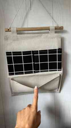 Органайзер подвесной двухъярусный настенный черная клетка Винница