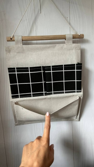 Органайзер подвесной двухъярусный настенный черная клетка Винница - изображение 1