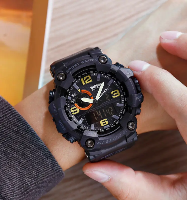 Мужские наручные часы Skmei 1520 Черный Киев - изображение 10