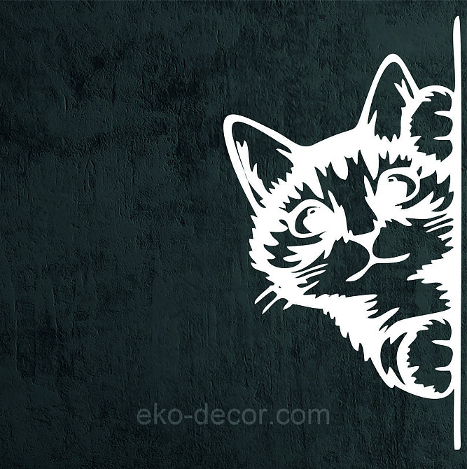 Декоративне настінне 3D Панно «Кіт» Декор на стіну з об'ємом (ціна за 1 шт) Київ - фото 6