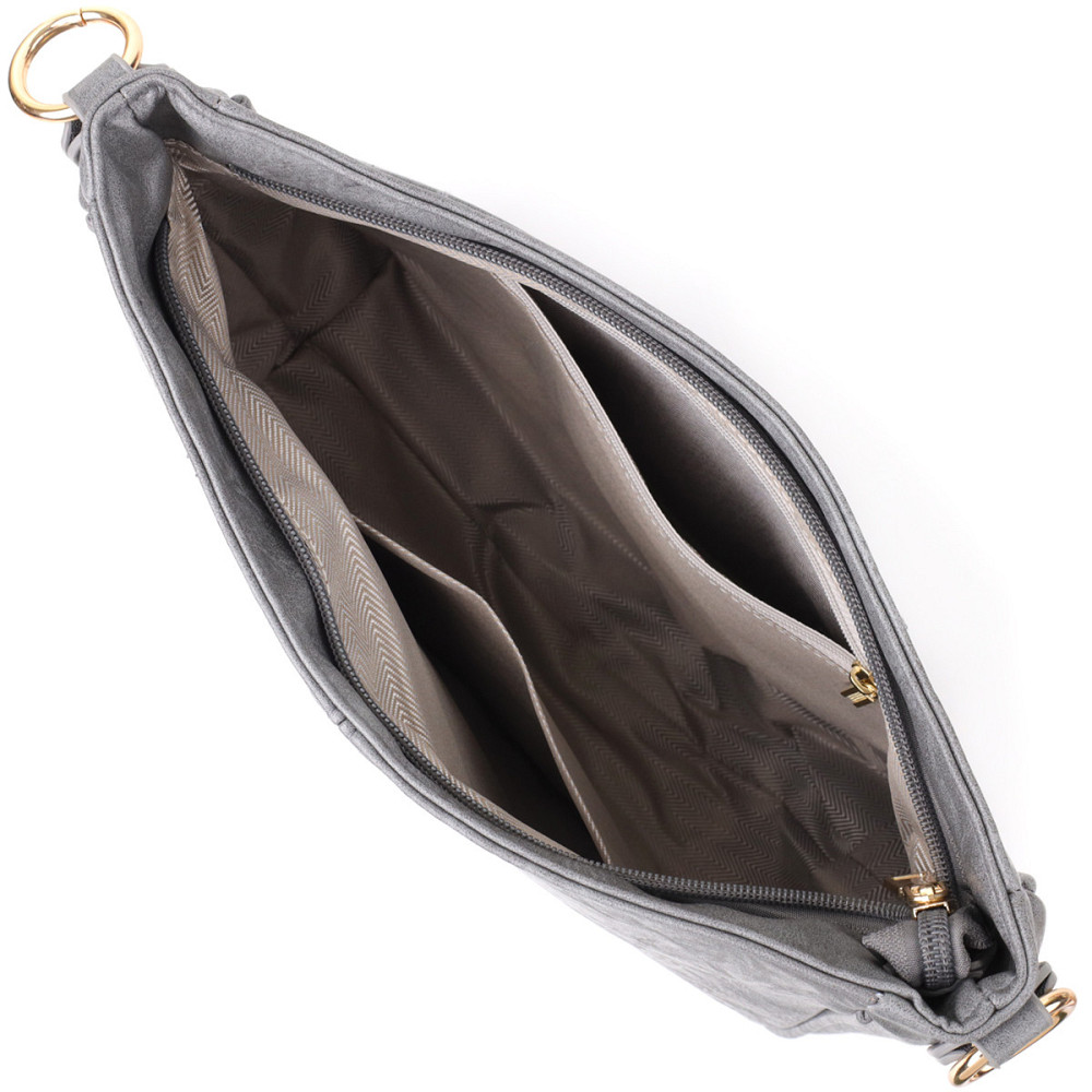 Жіноча зручна сумка з екошкіри Vintage sale_15134 Сірий Київ - фото 5