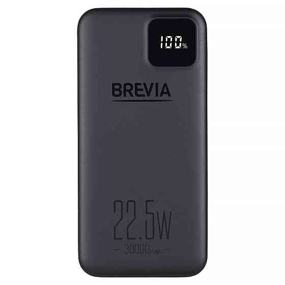 Повербанк (Power Bank) Brevia 30000mAh 22,5W Li-Pol, LCD черный Львов