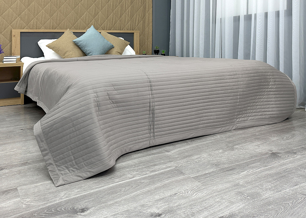 Покрывало велюровое King Size 220х240 см цвет светло-серый (85-209) Киев - изображение 4