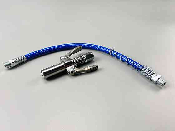 Головка шприца мастила Germany Quality під М6/М8/М10/М12/М14 пряма маслянка + шланг із пружиною Мукачево