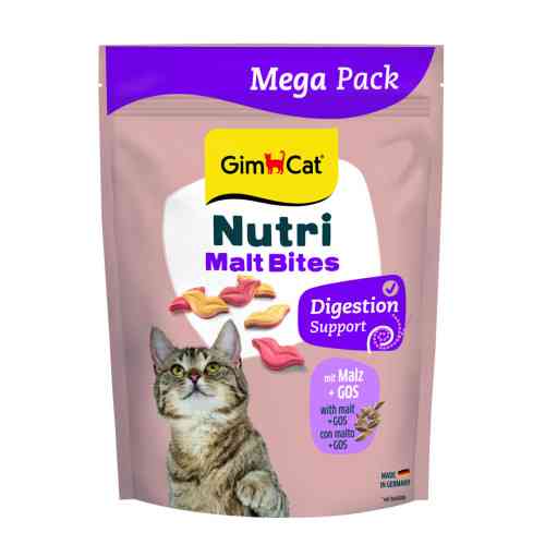 Витамины GimCat Nutri Malt Bites для взрослых кошек для выведения комков шерсти с мальтом 425 г Киев