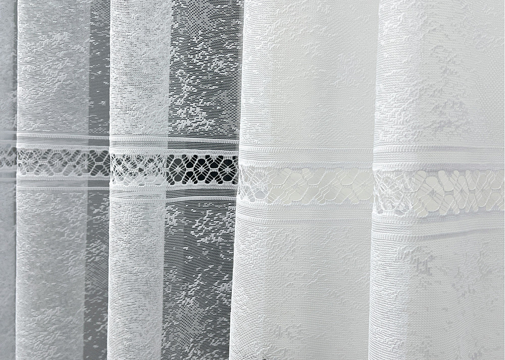 Короткий тюль, высотой 1,7м жаккард цвет белый 2008т Киев - изображение 5
