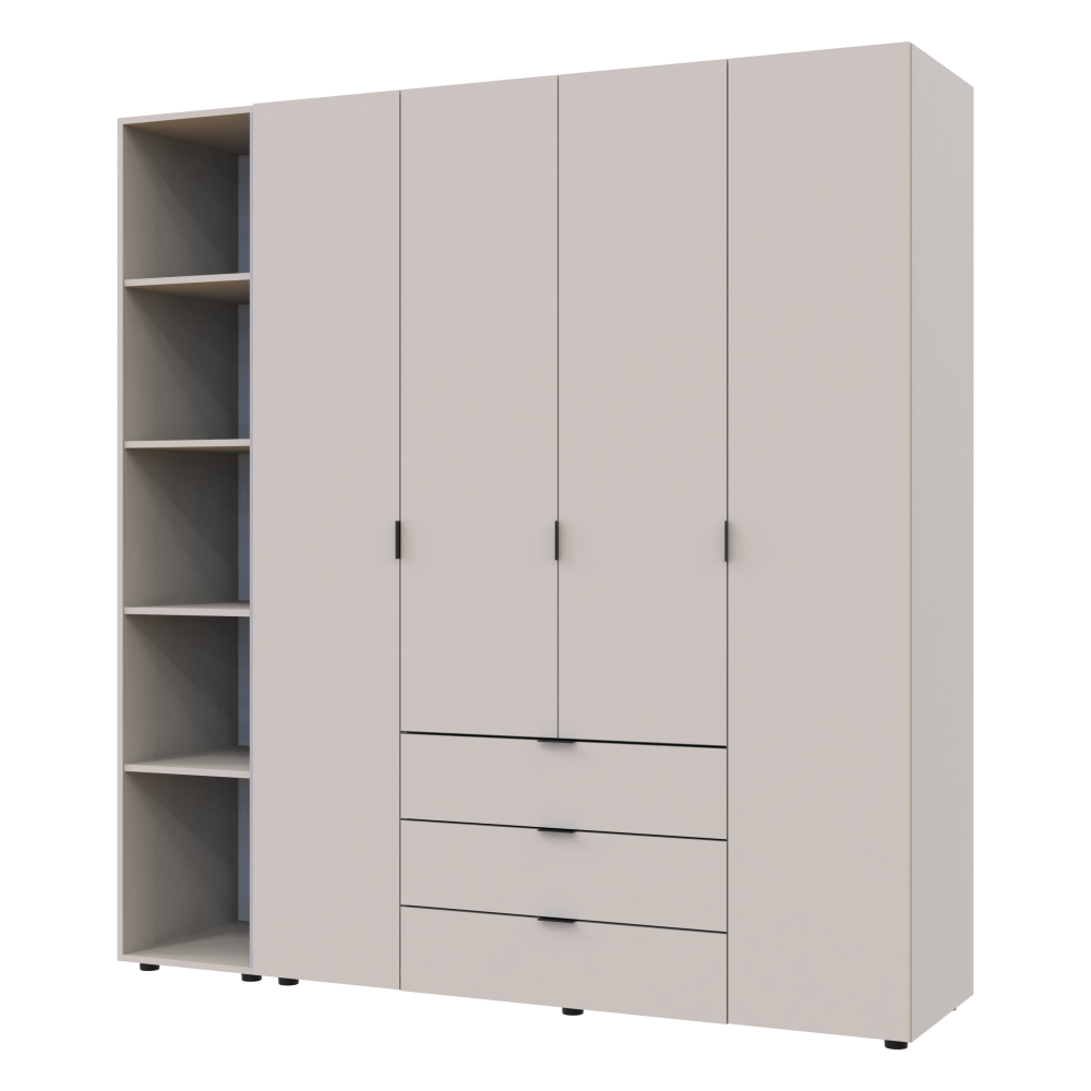 Комплект шкафов для одежды Doros Гелар (2 шт.) 193,2х49,5х203,4 см Кашемир (DRS-011254) Львов - изображение 3