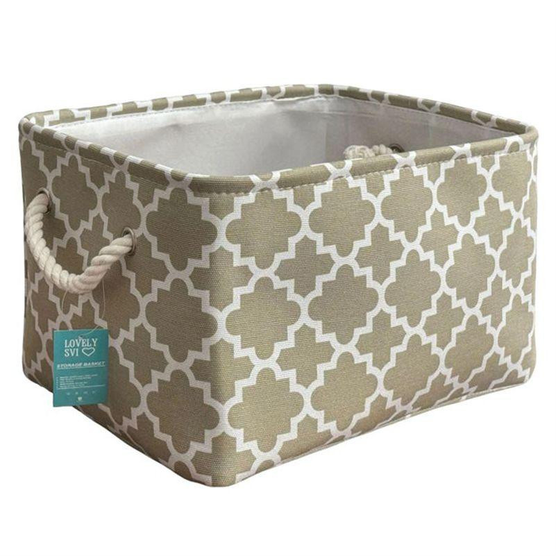 Корзина Органайзер Lovely Svi для хранения белья, одежды, косметики, книг, игрушек 38×28×24 Бежевый Киев - изображение 1