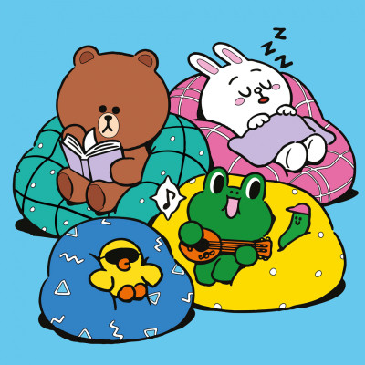 Картина по номерам Santi Лайн Френдс Браун Саллі Коні та Леонард на відпочинку 25х25см (955370) Винница - изображение 1