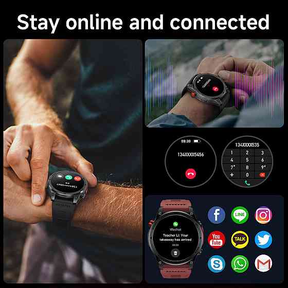 Розумний смарт-годинник Smart Optimus GPS Rubber з компасом (2 ремінці) Вінниця