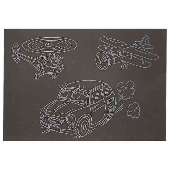 Гравюра А5 "Транспорт" ГрА5с-14 економ варіант у пакеті 21 х 14,8 см Вінниця