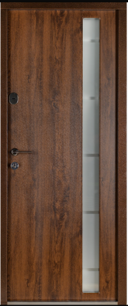 Двері вхідні Артіз ПРЕСТИЖ ПВХ Дуб бронзовий + склопакет 960х2050 мм Київ
