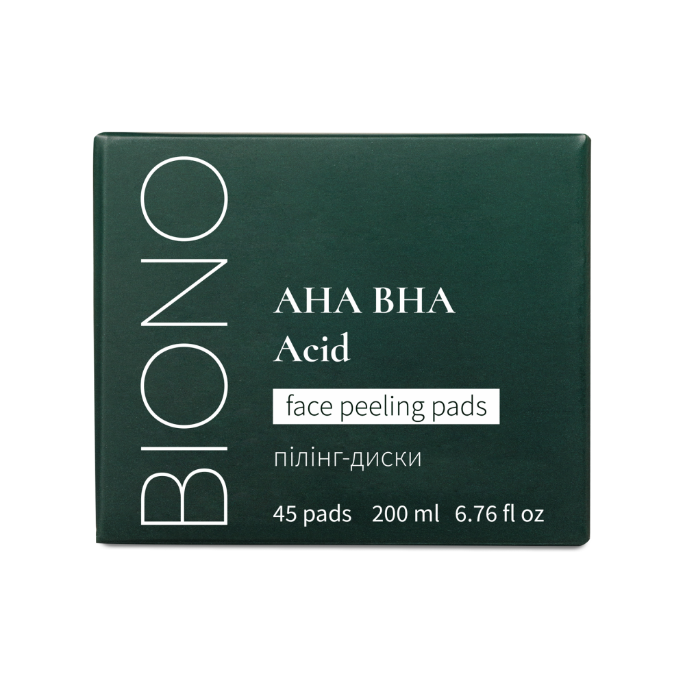 Пилинг-диски с АНА и ВНА кислотами для лица Biono 45 шт 200 мл Киев - изображение 7