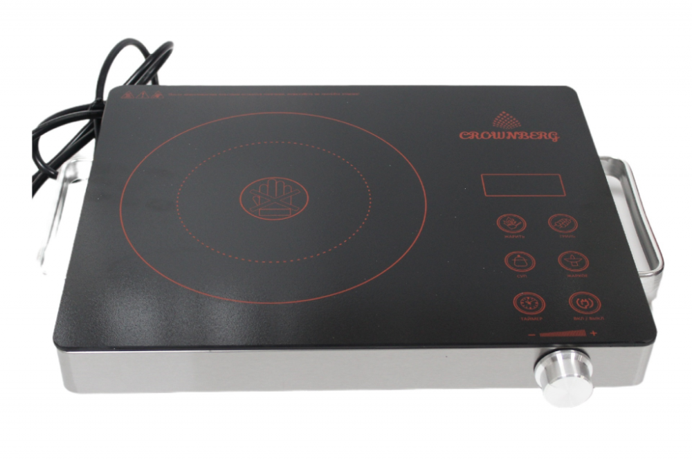 Інфрачервона плита Crownberg CB-1324, 1 конфорка, сенсорне керування, таймер, склокераміка, 2000 Вт Одеса - фото 6