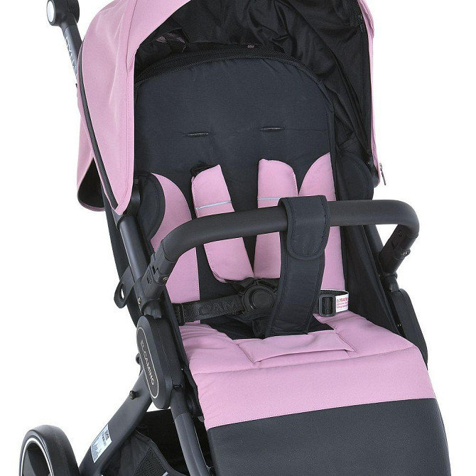 Коляска дитяча EL CAMINO DYNAMIC PRO Mauve Pink прогулянкова з чохлом та дощовиком Рожева (ME 1053-3) Чернігів - фото 8