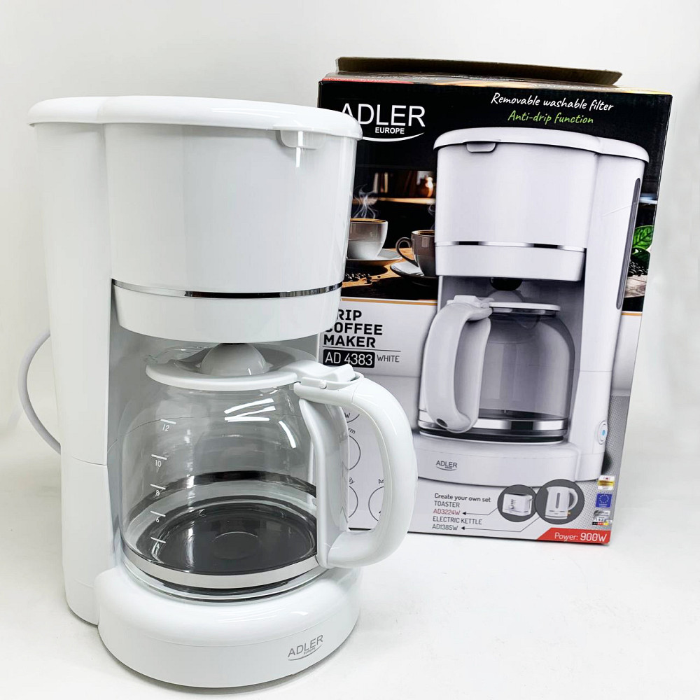 Кавоварка крапельна Adler AD 4383 white 1.5Л 900Вт SO-72 Львов - изображение 9