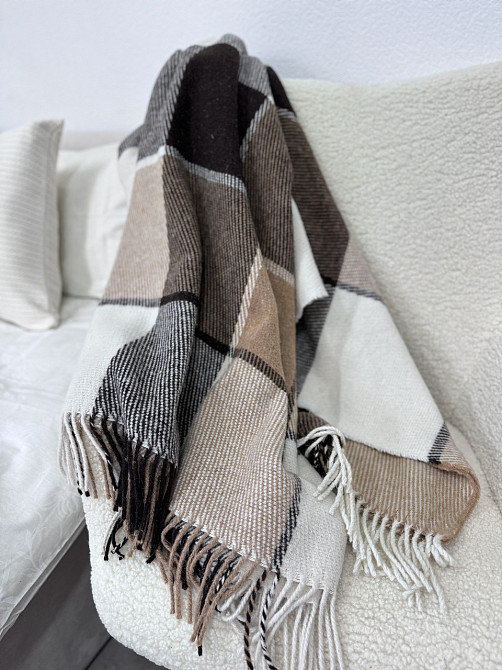 Vladi Плед Vladi 140x200 cм вовняний 70% Нова Зеландія коричневий Київ - фото 5