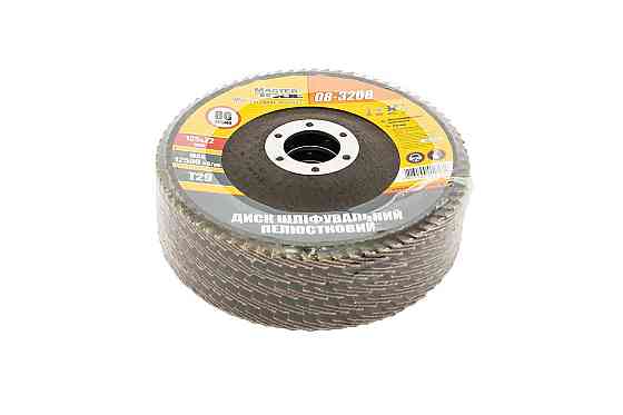 MASTERTOOL Диск шліфувальний пелюстковий конусний MASTERTOOL Т29 зерно 80 125×22 мм 5 шт 08-320 Коломия