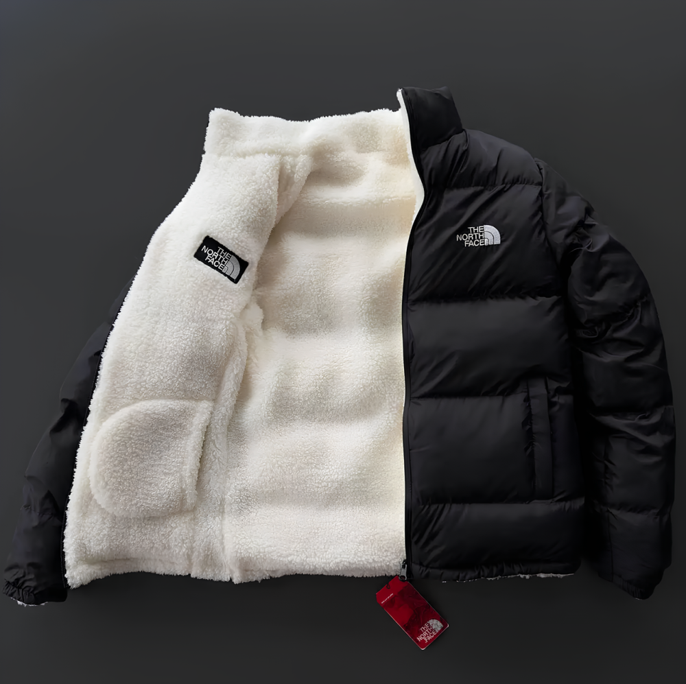 Зимняя мужская двусторонняя черно белая куртка the north face, водонепроницаемая зимняя теплая куртка норт фейс пуховик Львов - изображение 2