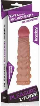 Насадка на член - Pleasure X-Tender Penis Sleeve Add 2" Flesh Sex Aura Київ