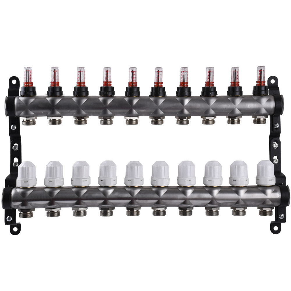 Коллектор нержавеющая сталь с расходомерами ЕСО 001N 1″ x10 (000027054) Киев - изображение 1