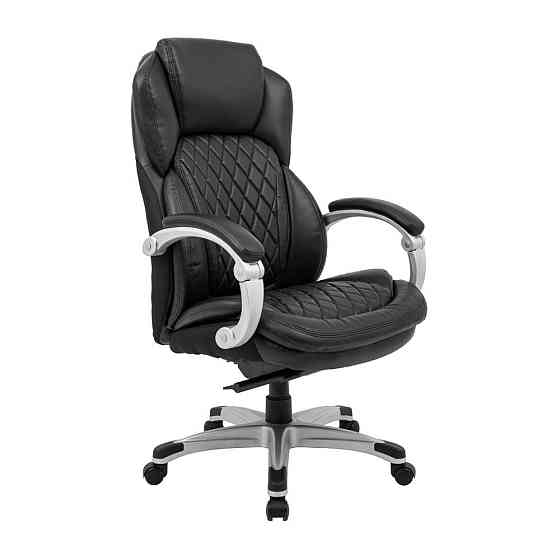 Офисное Кресло Руководителя Premio Relax SynchroMechanism Кожа-сплит Черный Киев