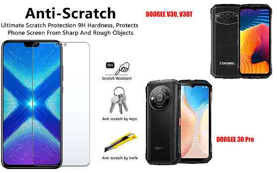 Защитное стекло NeoGlass для DOOGEE V30, V30T, V30 Pro – ультрапрозрачное и устойчивое Киев