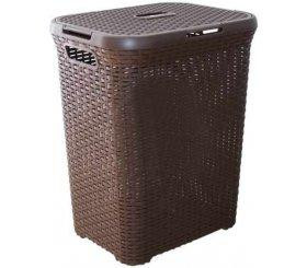 Кошик для білизни 50л темно-коричневий Ротанг Алеана Житомир - фото 1