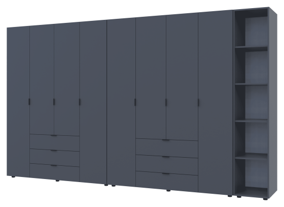 Комплект шкафов для одежды Doros Гелар (3 шт.) 348,2х49,5х203,4 см Графит (DRS-011165) Львов