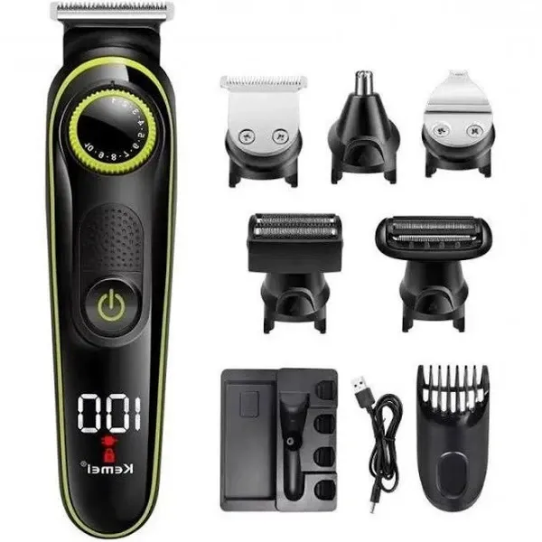 Машинка для стрижки волосся Kemei KM-696 з 6 насадками та регульованою довжиною стрижки. Одеса - фото 2