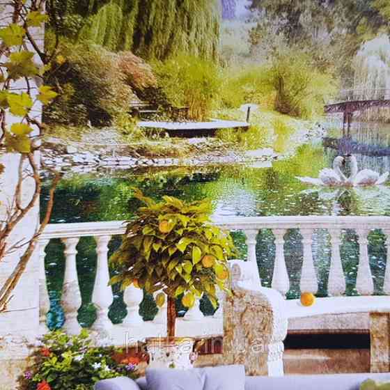 Шпалери вінілові на флізелін розширюють простір вид на сад Київ