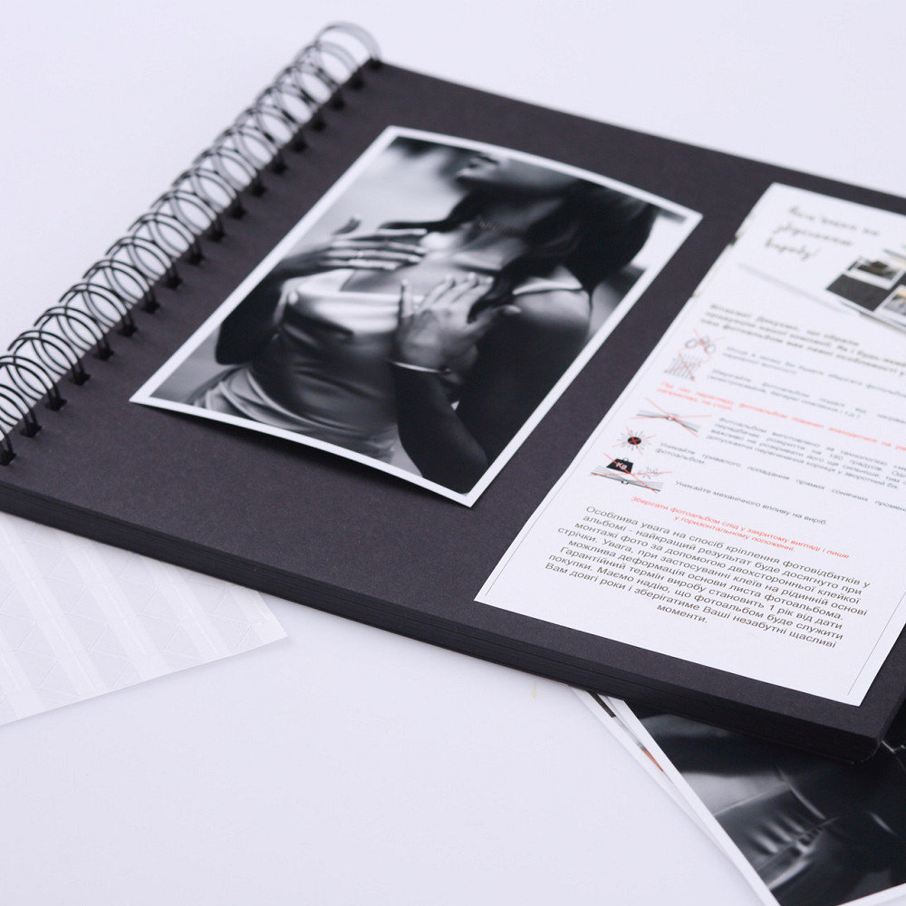 Альбом на пружині 23x25 см 50 сторінок + 2 маркери  Чорний Тернопіль - фото 4
