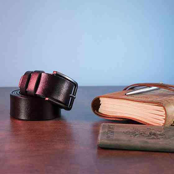 Мужской кожаный ремень classic Черный (Vintage) Киев