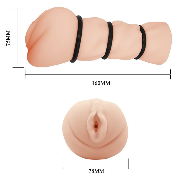 Мастурбатор-вагина Crazy Bull - Pocket Pussy 3D Vagina, BM-009154H Sex Aura Киев - изображение 7